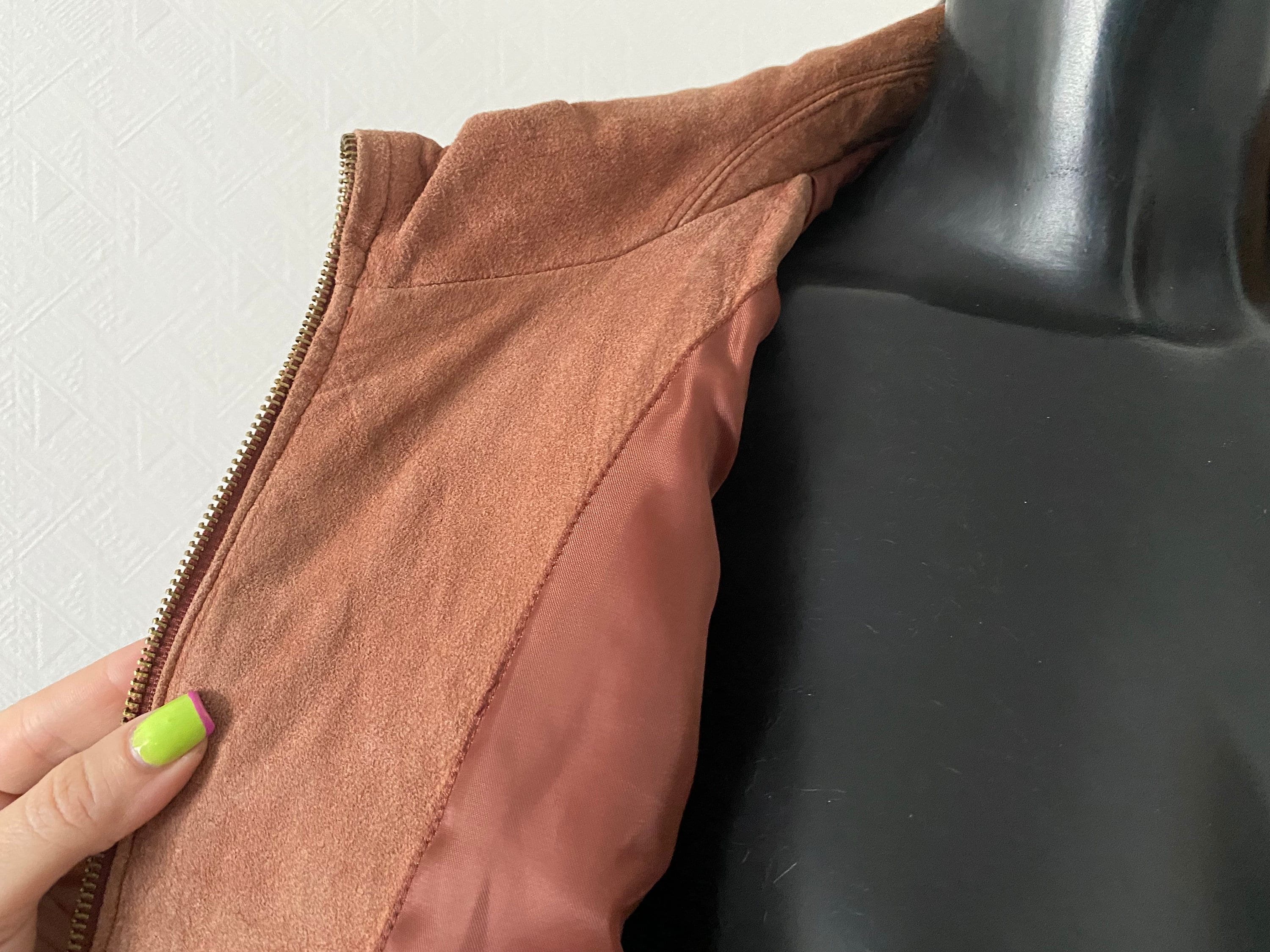 ジャケット・アウター 90s- used pigsuede leather coat padded Vintage 80s 90s Lambskin Coat Leather Jacket Size M