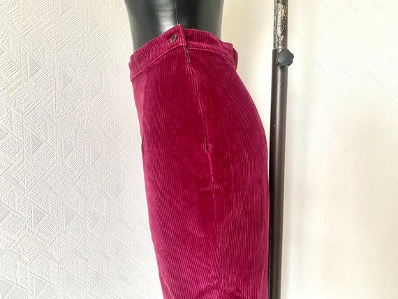 90s Pink Stirrup Pants High Waist Corduroy Pants … - image 8