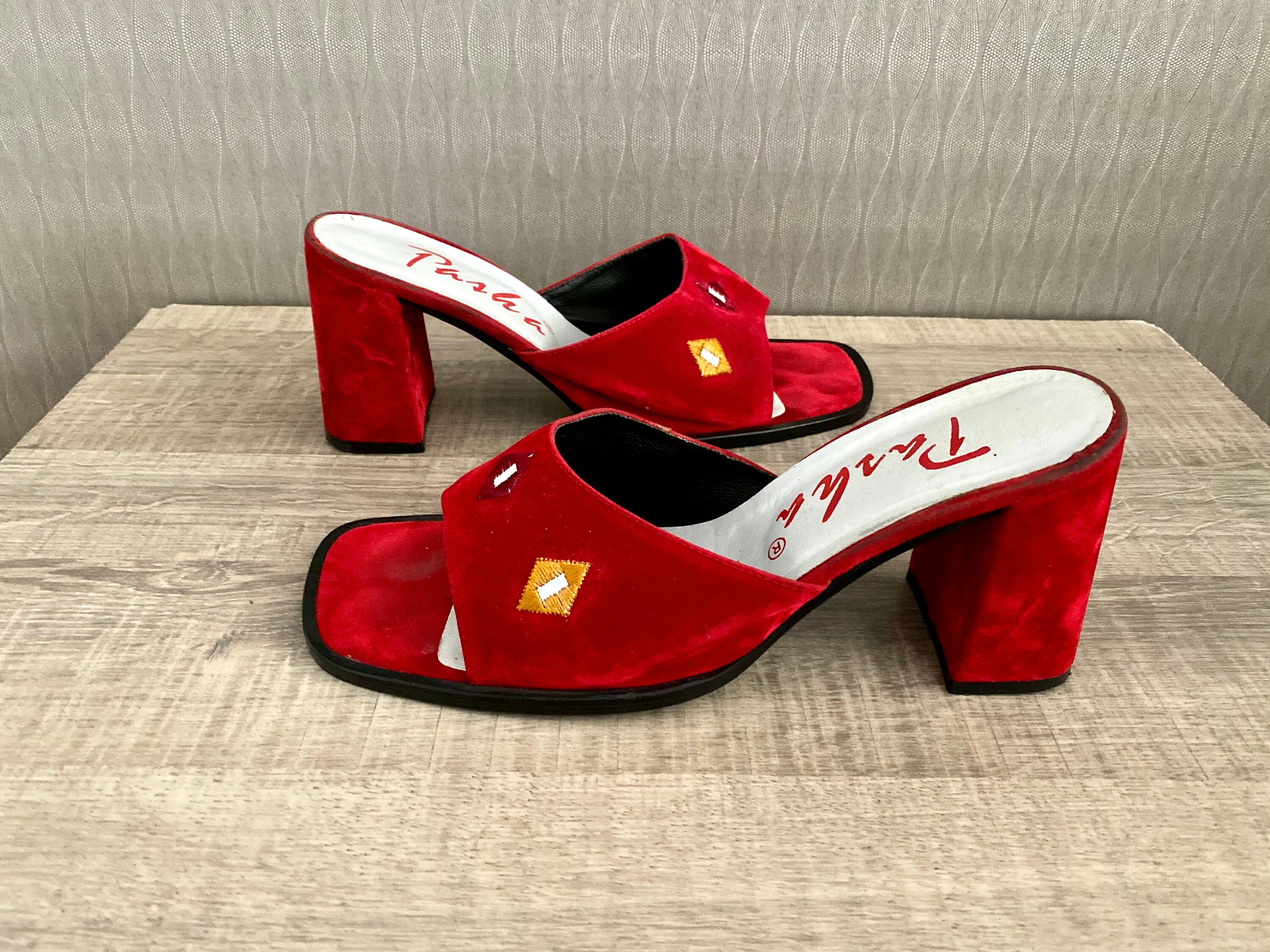 Red Strappy Heels Etsy Singapore