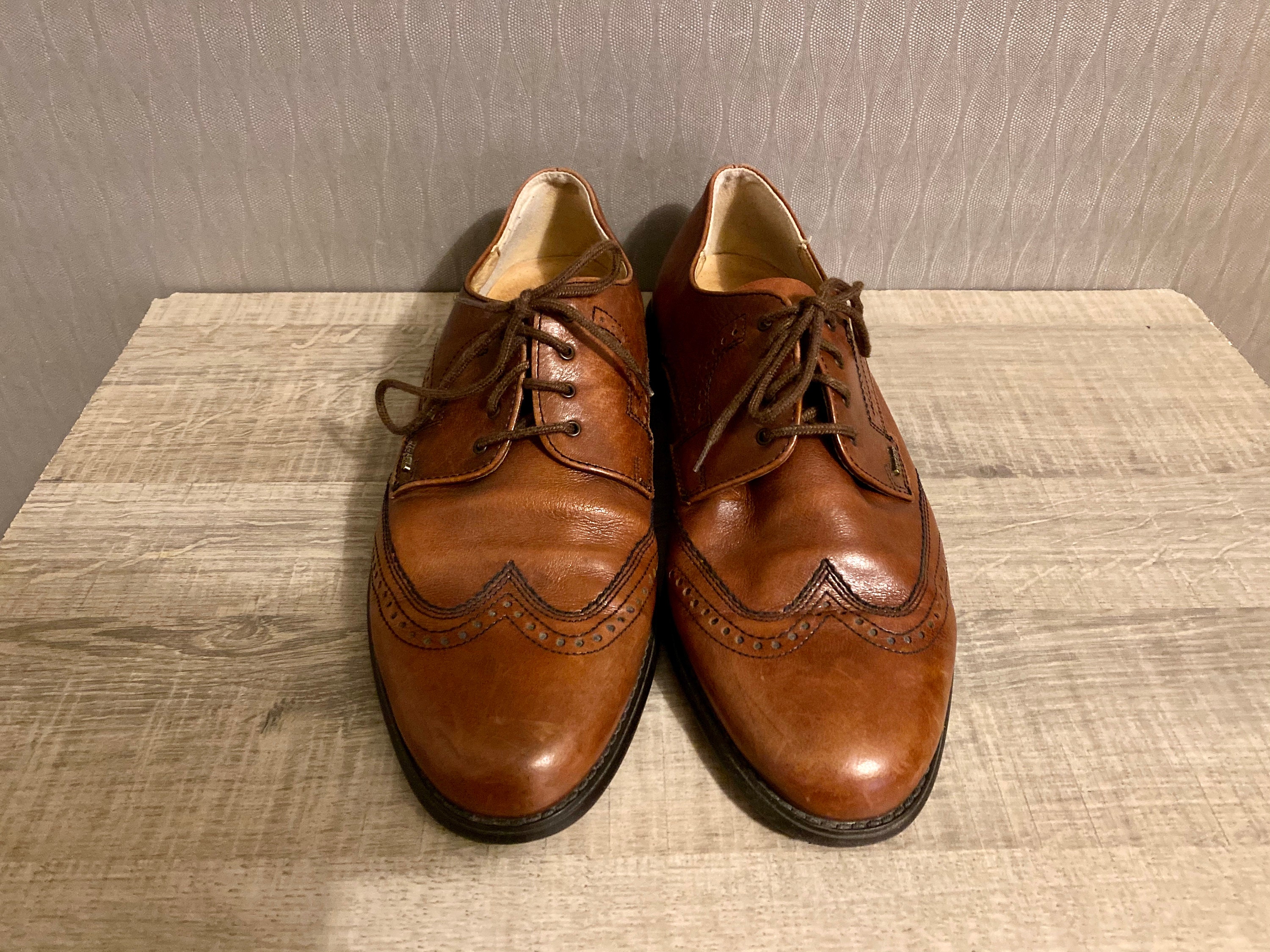 J.Crew Full Brogue Wingtip Shoes Men's 27.5cm leather burgundy type Vintage Second Hand
