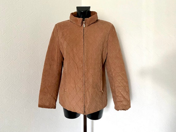 ジャケット・アウター 90s- used pigsuede leather coat padded Vintage 80s 90s Lambskin Coat Leather Jacket Size M