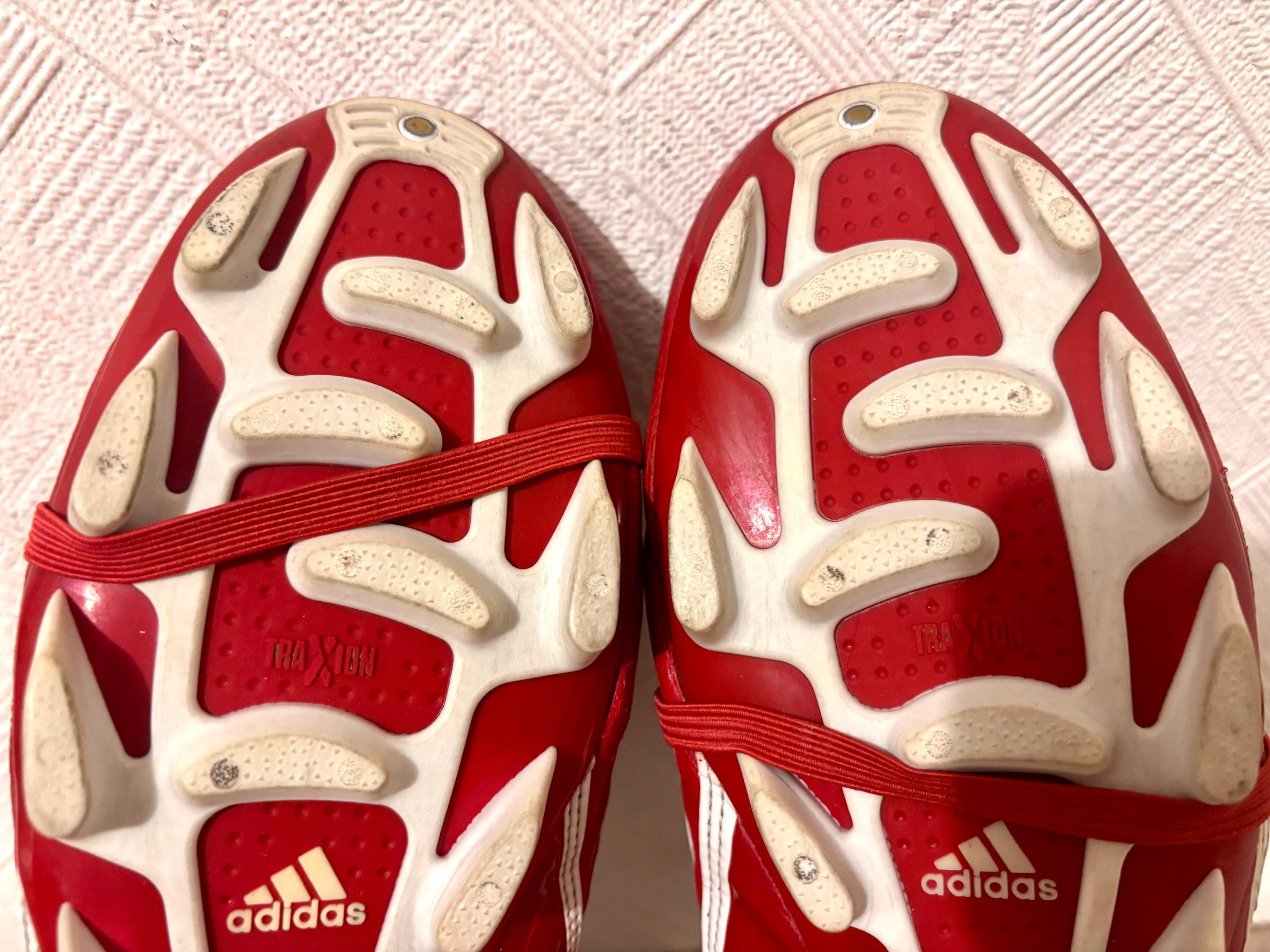 Vintage Adidas Predator Absolute 2006 Red and White Powerswerve SG