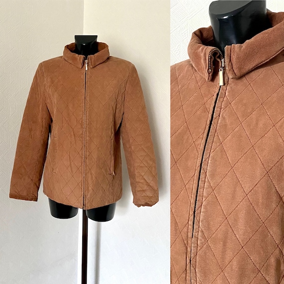 ジャケット・アウター 90s- used pigsuede leather coat padded Vintage 80s 90s Lambskin Coat Leather Jacket Size M