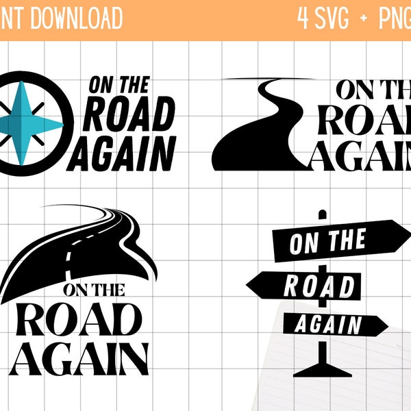 On The Road Again PNG SVG 4 Files