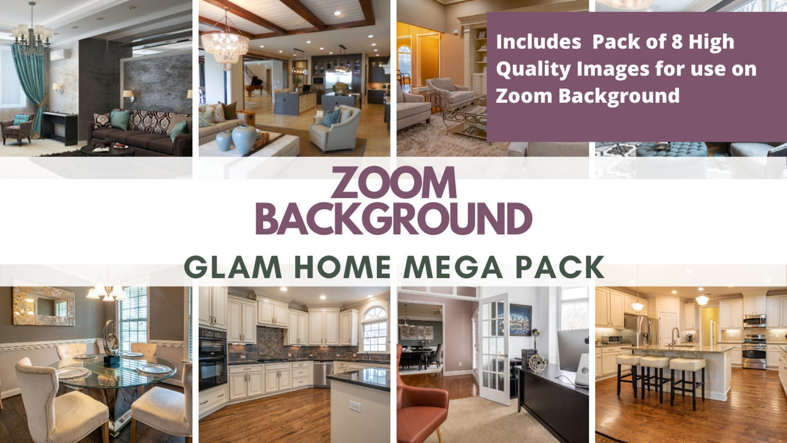 Zoom Background Pack High Quality Zoom Background glam Home Etsy
