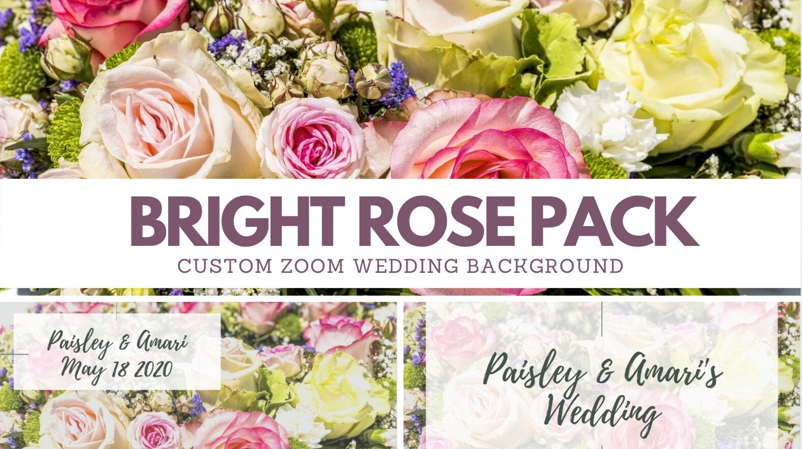 Floral Zoom Background Pack 3 Custom High Quality Floral Etsy