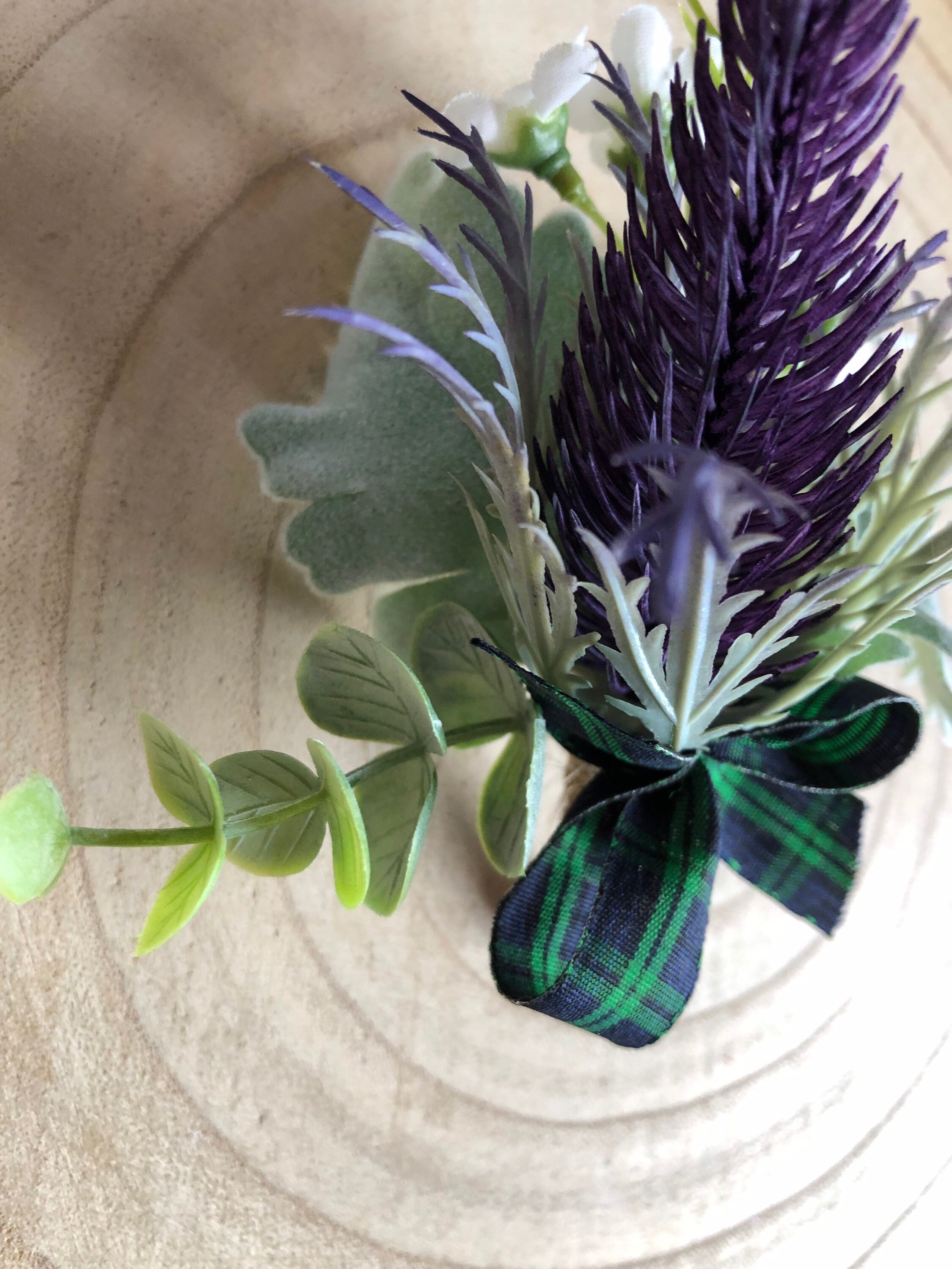 Artificial Thistle Buttonhole Scottish Buttonhole St Etsy