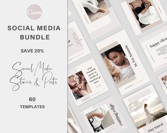 BUNDLE Ultimate Fashion Marketing Social Media Canva Templates for Luxury Brand, Posts amd Stories | Social Media Template, Fashion Stylist