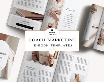 E-book Coach Marketing: 52 szablony Canva