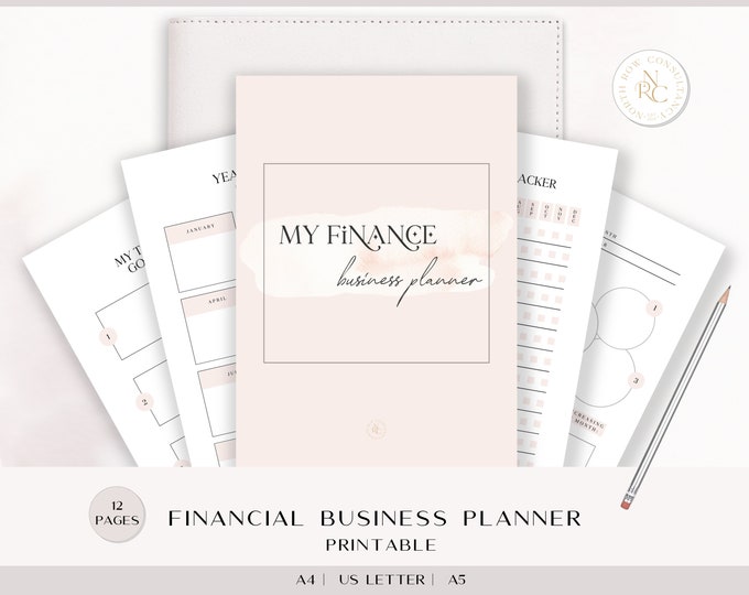 Financial Planner Printable,  Business Planner, Printable Budget Planner, Finance Planner, Budget Printable, Bill Tracker, Budget Planner