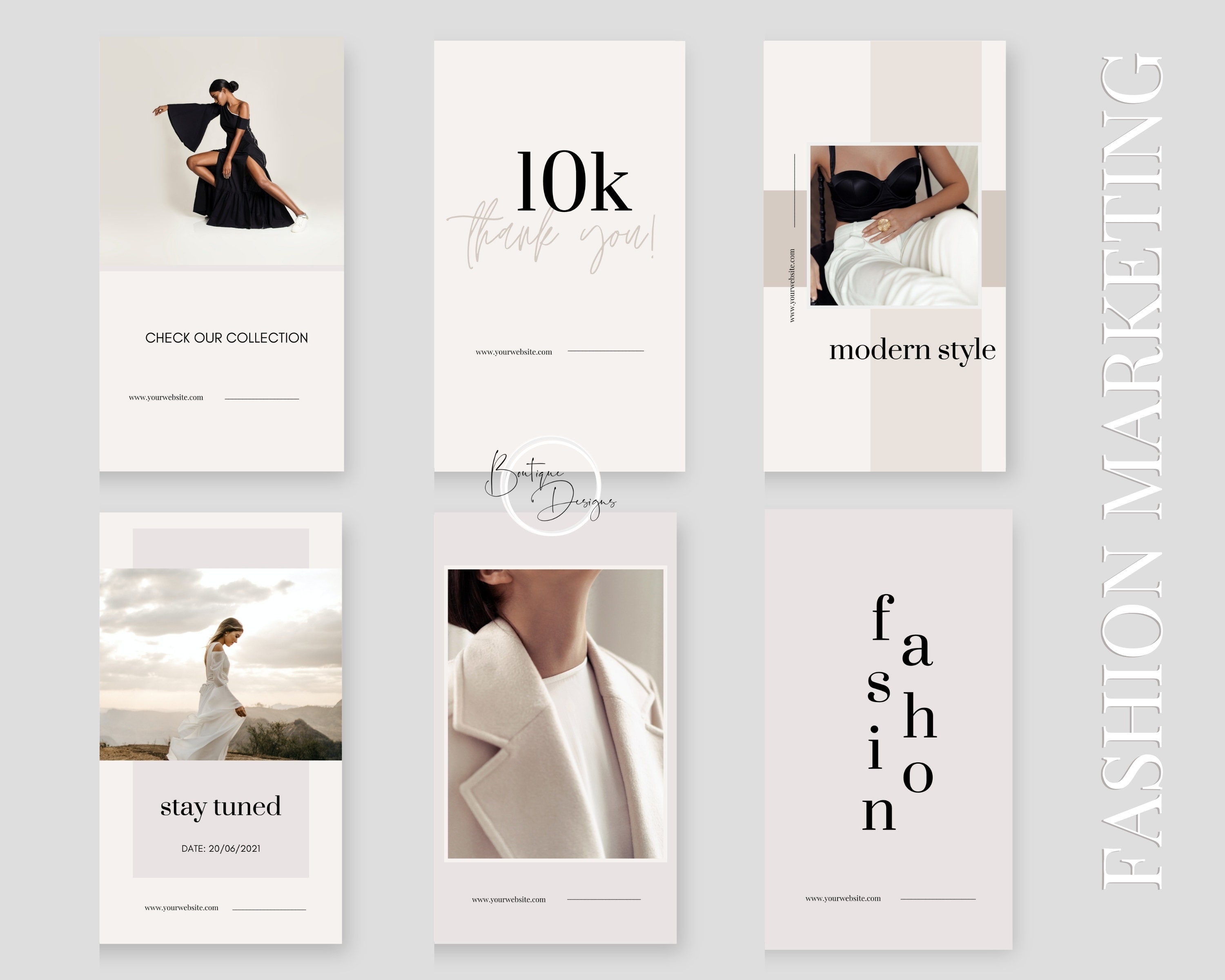 Ultimate Fashion Marketing Social Media Story Canva Templates for ...
