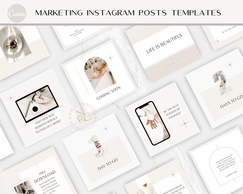 Marketing Instagram Posts Templates for Luxury Brands - Etsy