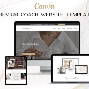 Canva-websitesjabloon voor coach | Website met één pagina voor canva, website voor coach, Done For You-website, coachingwebsite, canva-sjabloon