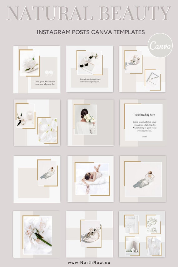 Design & Templates Black and White Templates Editable Instagram Posts ...