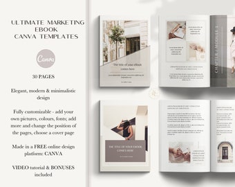 Szablon Canva dla e-booka: 30-stronicowy podręcznik marketingowy dla trenerów