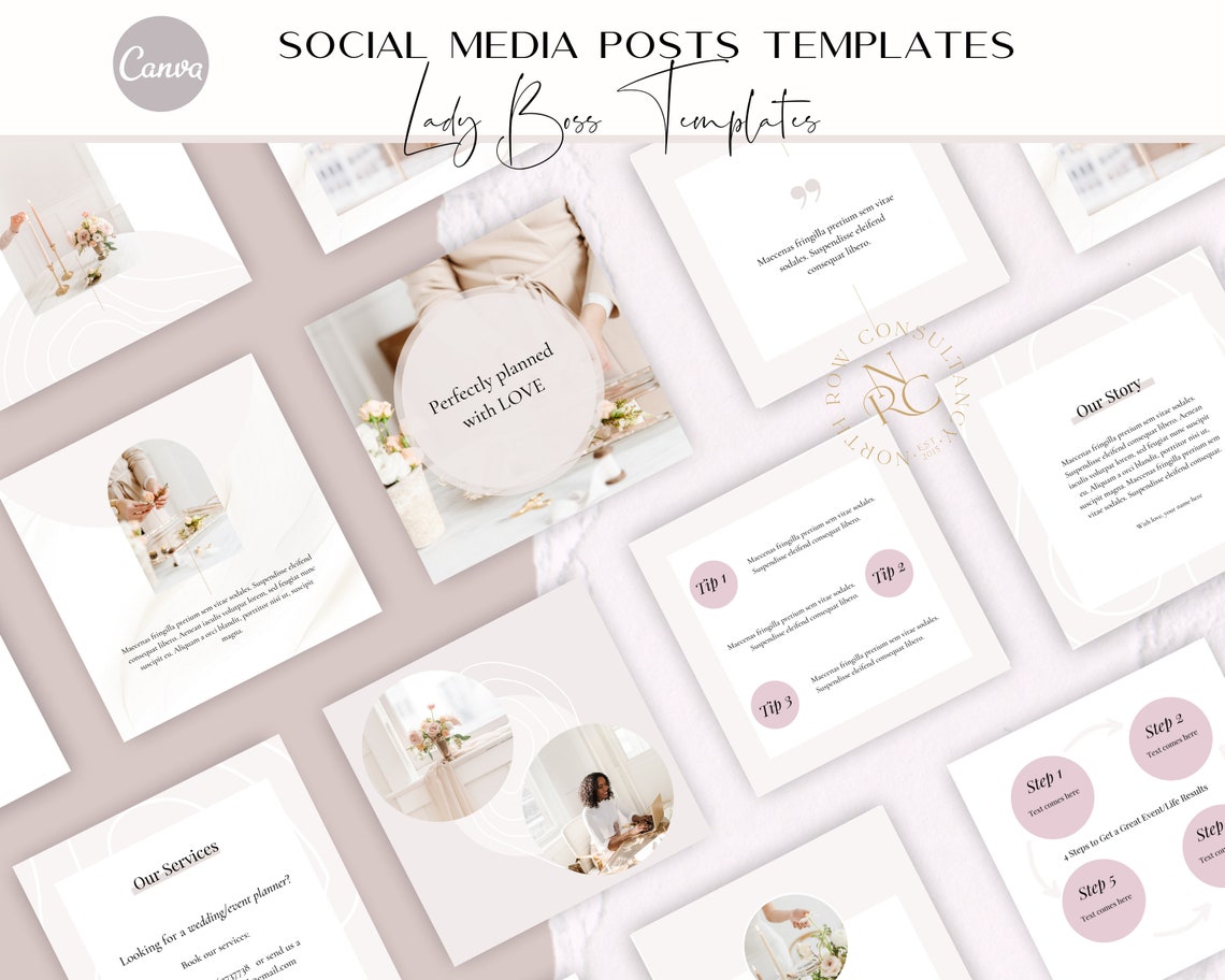 Lady Boss Instagram Posts Templates for Coaches Consultants - Etsy