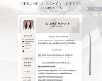 Profesjonalne wzory CV, wzór listu motywacyjnego, wzór CV dla Canva ze zdjęciem, nowoczesny wzór CV, list motywacyjny, CV