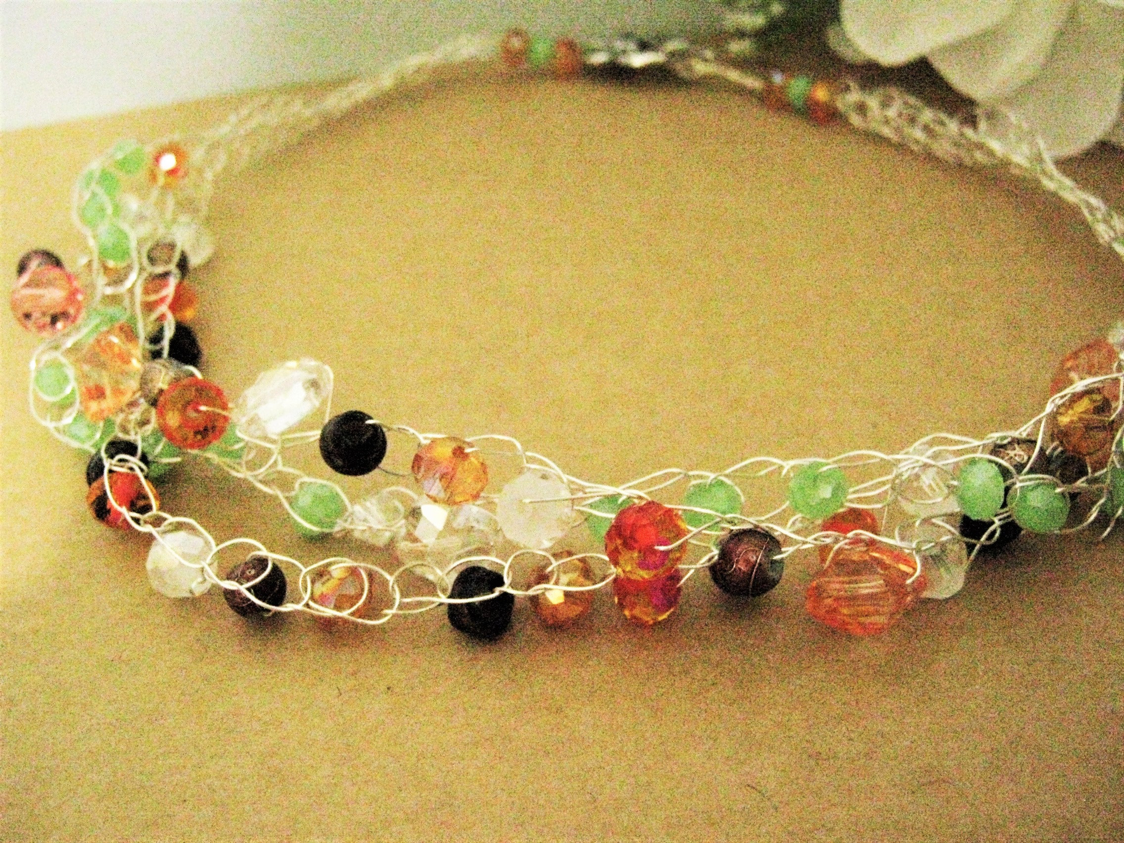 Artistic Crochet Beaded Wire Necklace/wire Necklace for Women/boutique ...