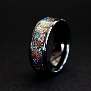 Meteorite Ring Dinosaur Bone Ring Meteorite and Dinosaur Ring Fossil Ring