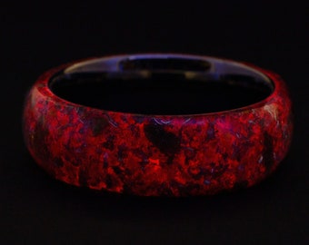 T-Rex Meteorite Glow Ring, Tyrannosaurus Ring Red Endless