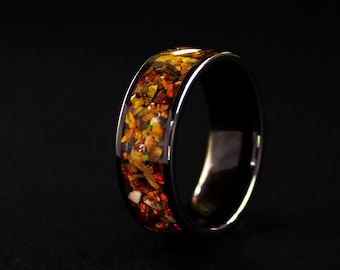 Dinosaur Bone Ring made with real T-Rex, Triceratops, Velociraptor, and Megalodon Fossil