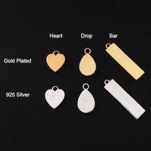 24K Gold Meteorite Necklace, Sterling Silver Necklace with real pieces of meteorite and 24K Gold Necklace image 2
