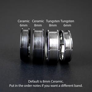 Megalodon Tooth & Meteorite Ring: Opal Glow Ceramic Band image 2
