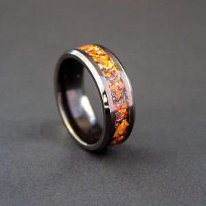 Velociraptor Dinosaur Bone Ring and Gibeon Meteorite Ring made with Meteorite and Dinosaur Bone image 6