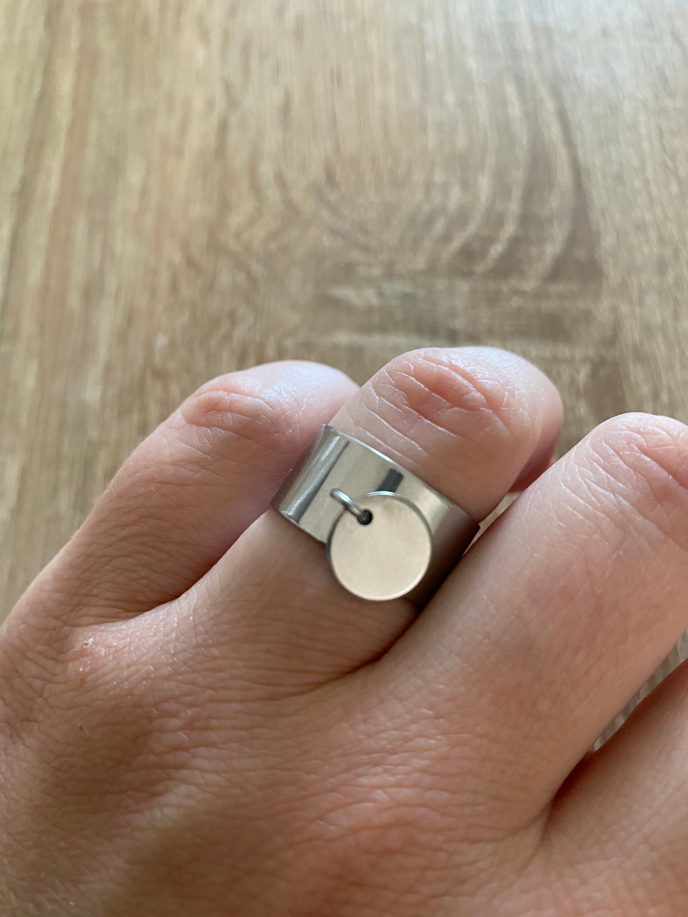 Bague avec pendentif argent -  France