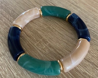Bracelet en perles, bracelet perles acrylique, bracelet en perles tube, perles acrylique tube, bracelet perles acrylique tube, acrylique