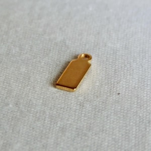 Stainless Steel Rectangle Necklace Pendant, Rectangle Necklace Pendant to Customize, Stainless Steel Pendant