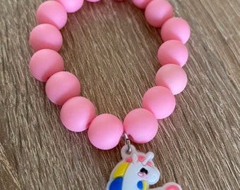 Children's bracelet, children's pearl bracelet, child bracelet, pearl bracelet, unicorn bracelet, unicorn child bracelet