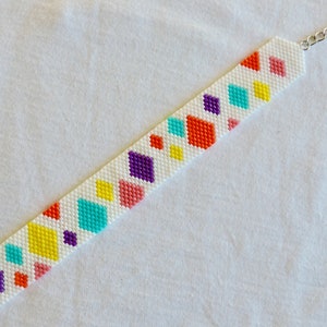 Woven bracelet, Miyuki pearls