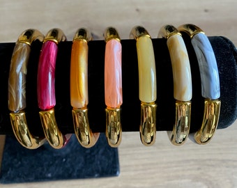 Armbänder aus Röhren-Acrylperlen, Perlenarmband, Acrylperlen-Armband, Röhren-Acrylperlen, Röhrenperlen-Armband