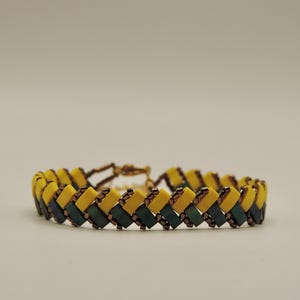 Half tila bracelet in miyuki tila beads, bracelet in miyuki tila beads, half tila bracelet