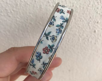 Bracelet manchette avec tissu