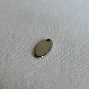 Stainless Steel Oval Necklace Pendant, Personalized Oval Necklace Pendant, Stainless Steel Pendant