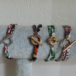 Liberty fabric bracelet, fabric bracelet to personalize