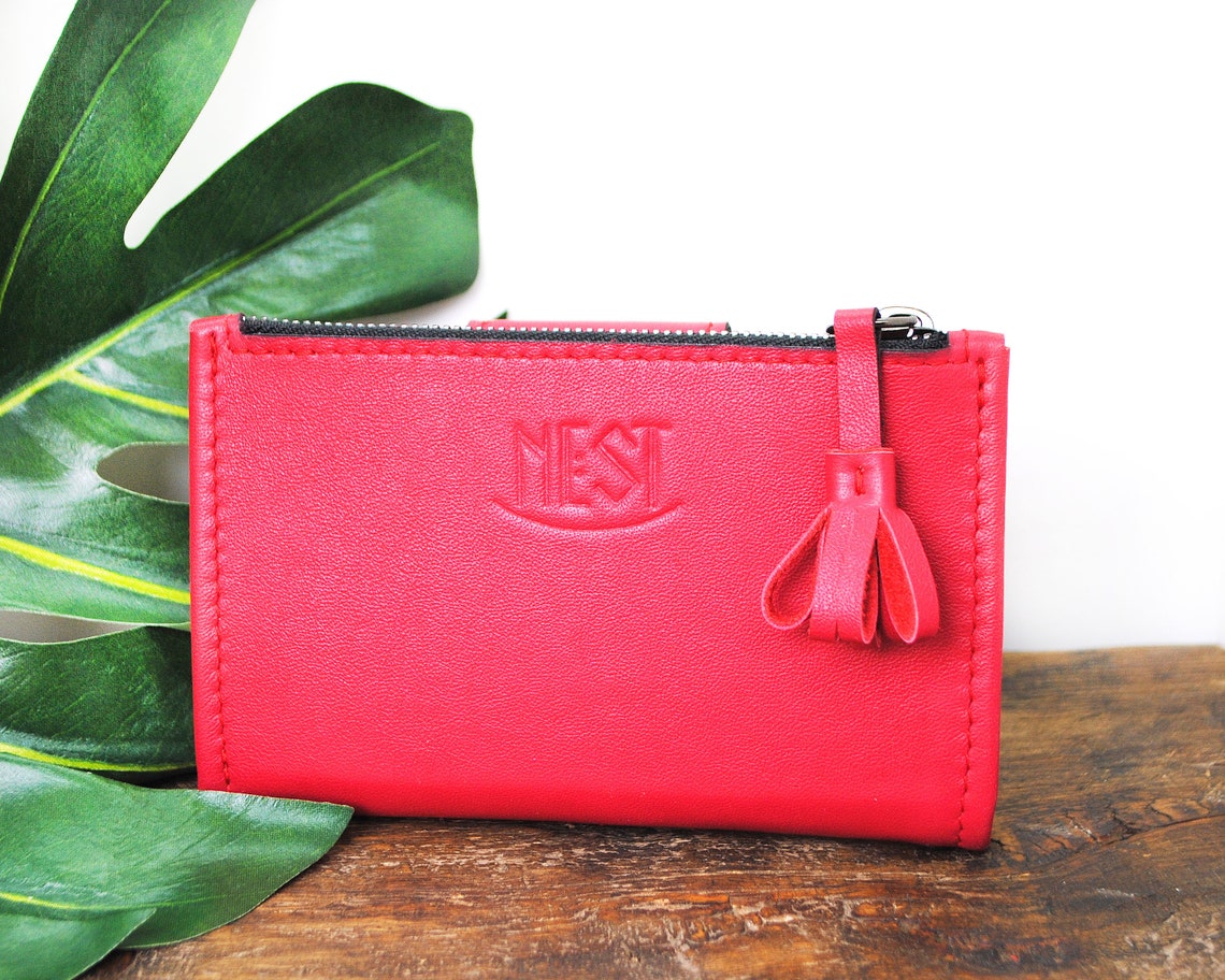 Small Women's Wallet Leather Wallet for Women Red Etsy UK