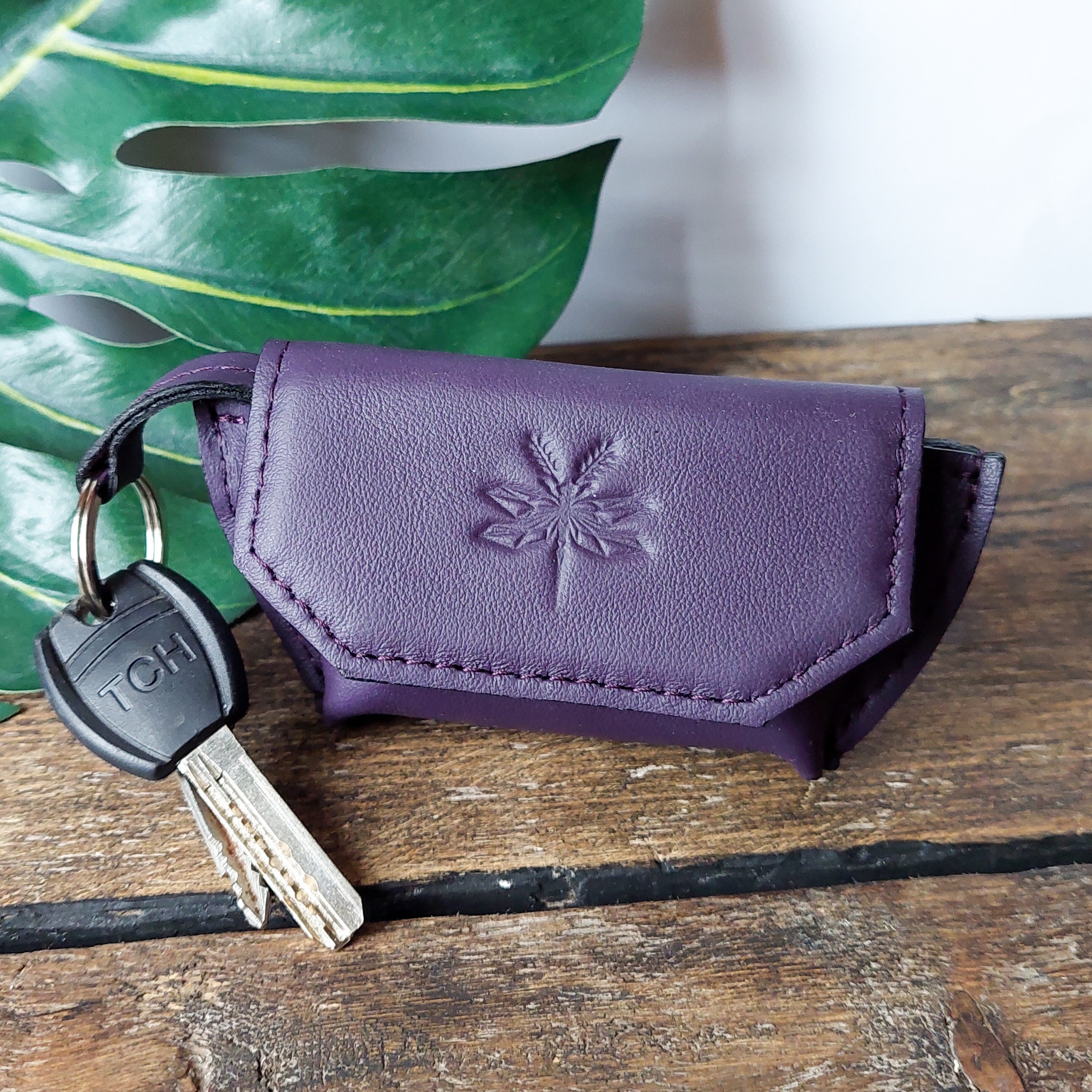 Unisex Keychain Leather Key Chain Key Pouch Leather Wallet 