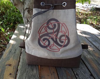 Pentagram Goddess Celtic Knot Drawstring Cinch Bag Backpack  display picture 3