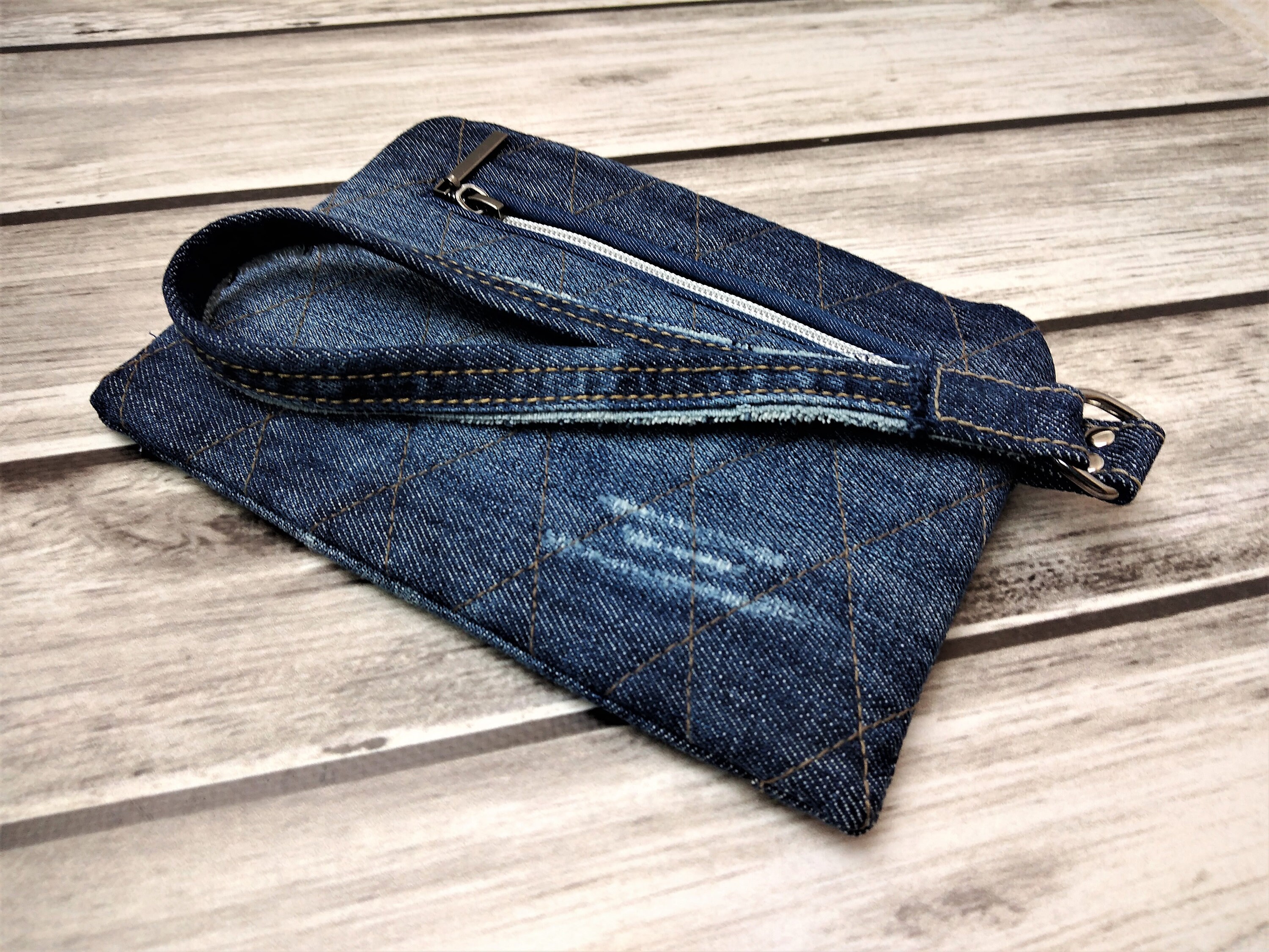 新品未使用 ships any denim Recycled Denim Set Mini Backpack and Wristlet, Vintage Jeans