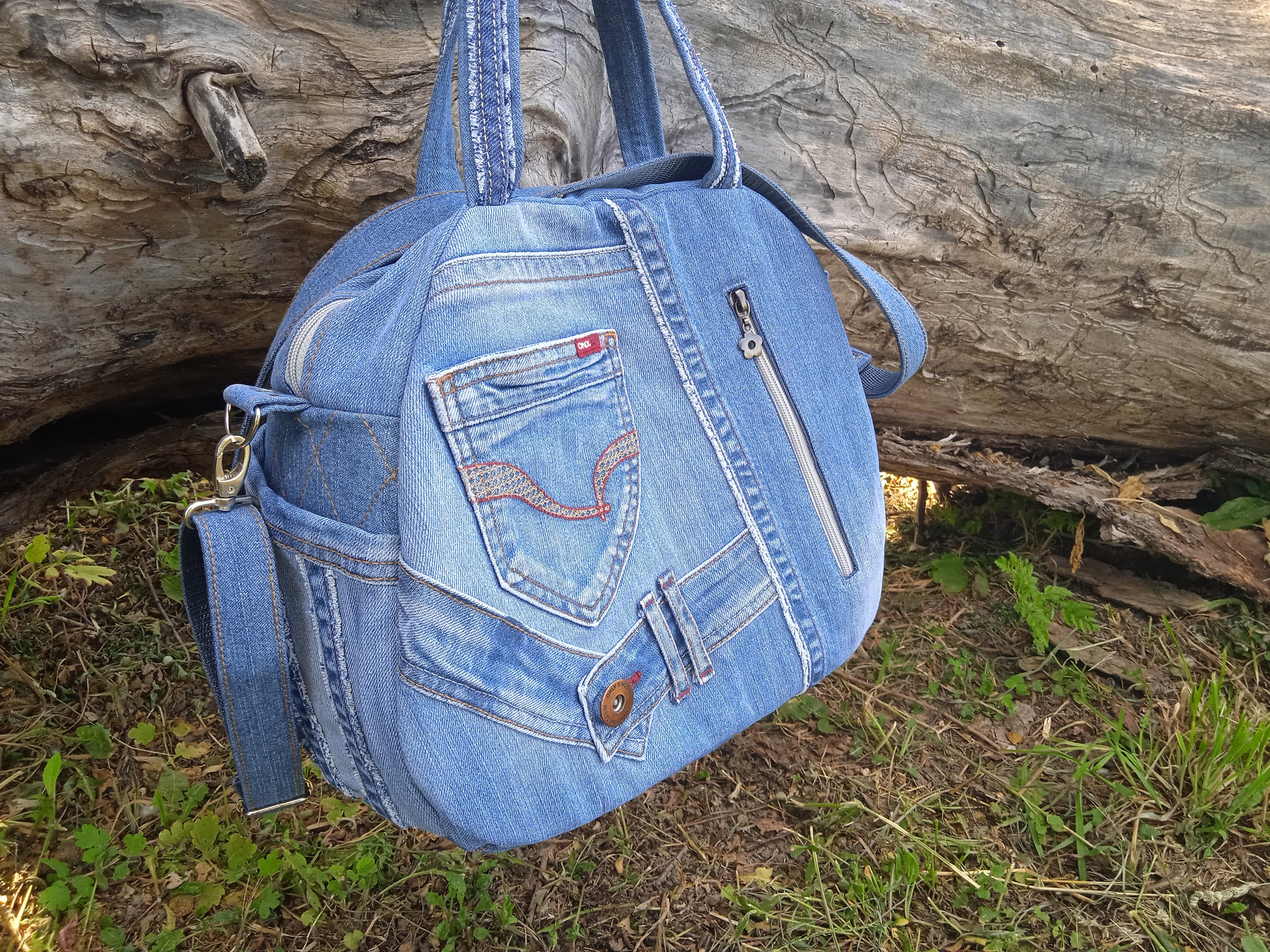 Denim Jeans Bag Cool Girl Bucket Bag - Anna Kay & Co