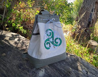Pentagram Goddess Celtic Knot Drawstring Cinch Bag Backpack  display picture 1