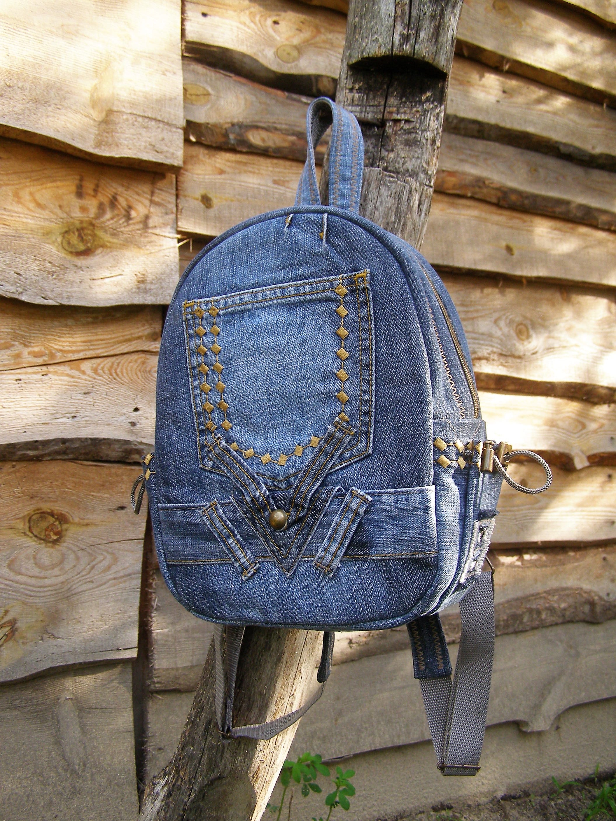 Stylish Denim Mini Backpack Designer 