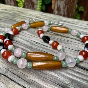 Multi Gemstone and Glass Mix Necklace