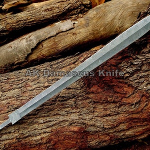 Handmade Damascus Full Tang Viking Sword Blade Blank 36"