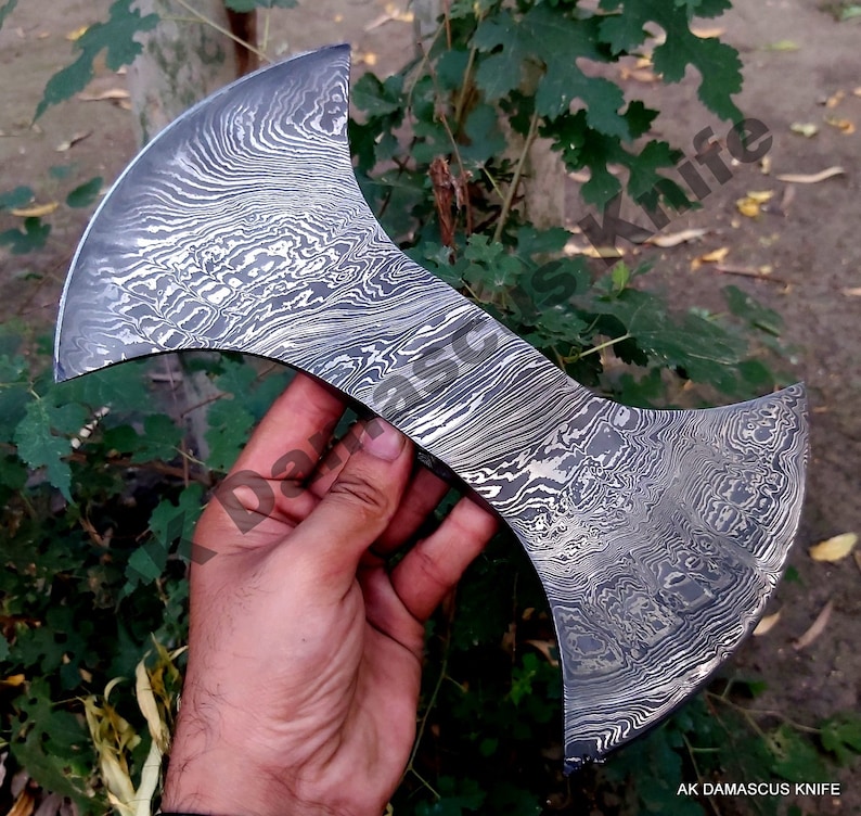 Damascus Steel Blade Tomahawk Axe Hatchet Blank Axe Head Etsy