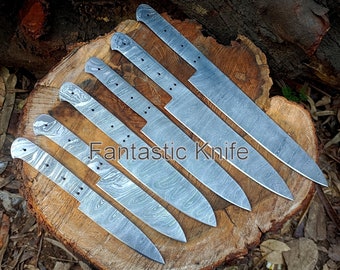 Hand Forged Damascus Steel Full Tang Kitchen Knife Blade Blank - For Knife Making
