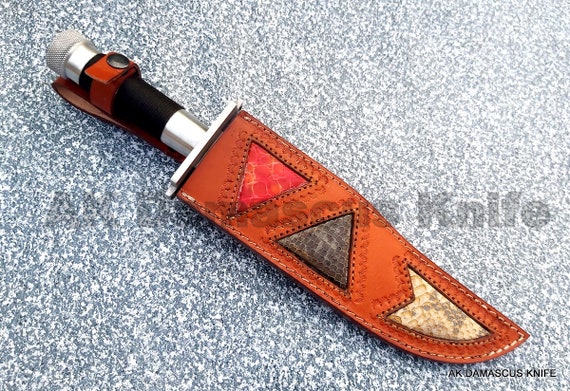 Handmade Big Rambo Knife German Steel Hunting Knive Mens Gift Custom Bowie  Knife and Leather Sheath Groomsmen Knives Hunting Gifts for Men 